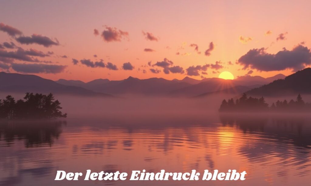Der letzte Eindruck bleibt